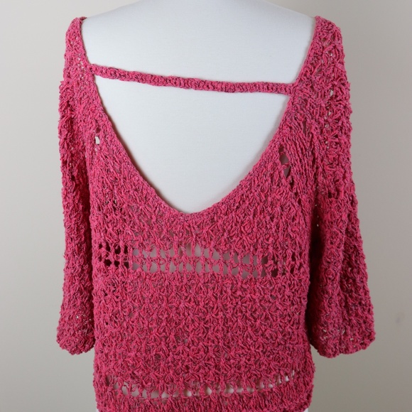 Free People Coral Knit Topper Size Small - Picture 4 of 8
